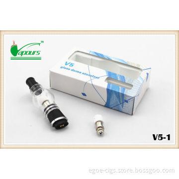 510 Ego E Cigarette Atomizer , Glass Globe Wax Dry Herb Atomizer With Ceramic Coil